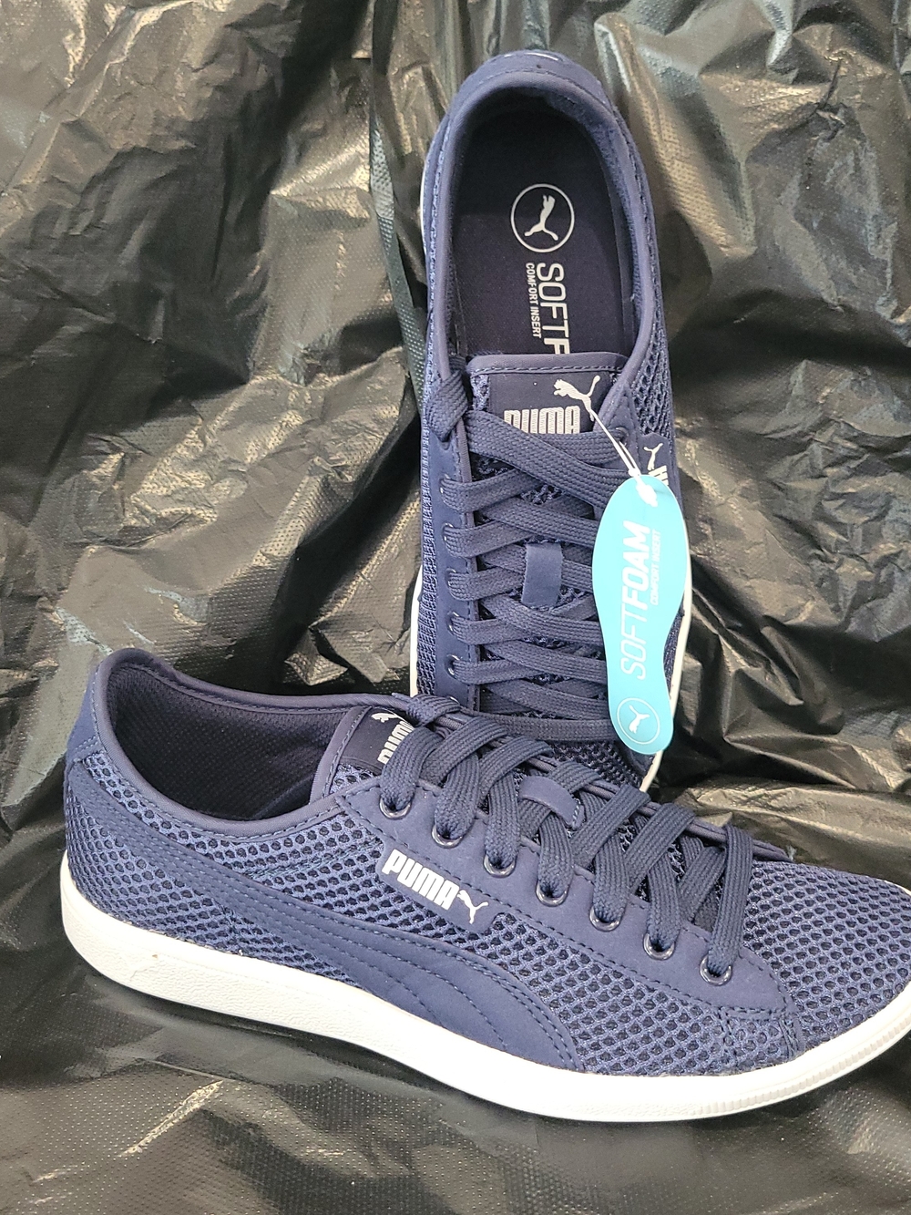 Puma SoftFoam Navy Mesh Sneakers